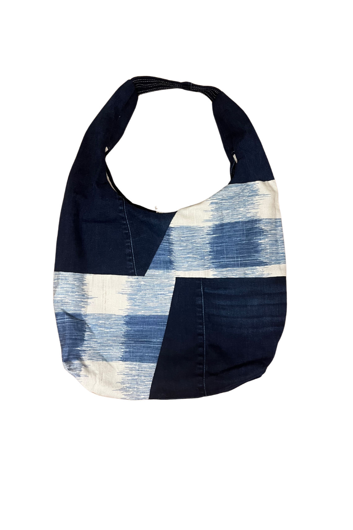 Blue and White Shoulder Tote Bag