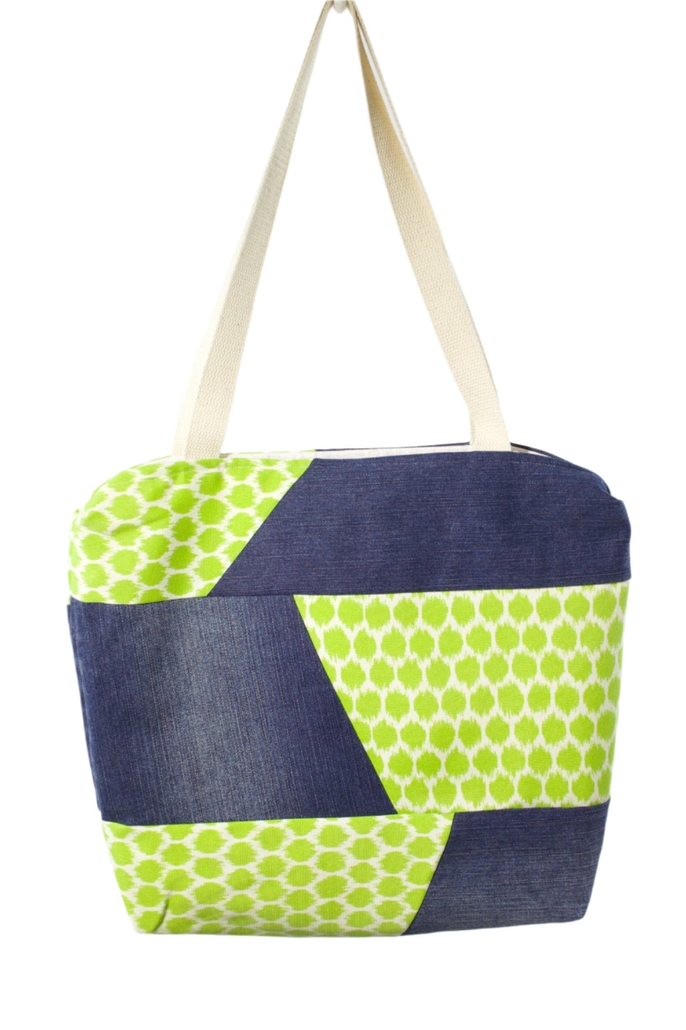 Bright Green Zip Tote