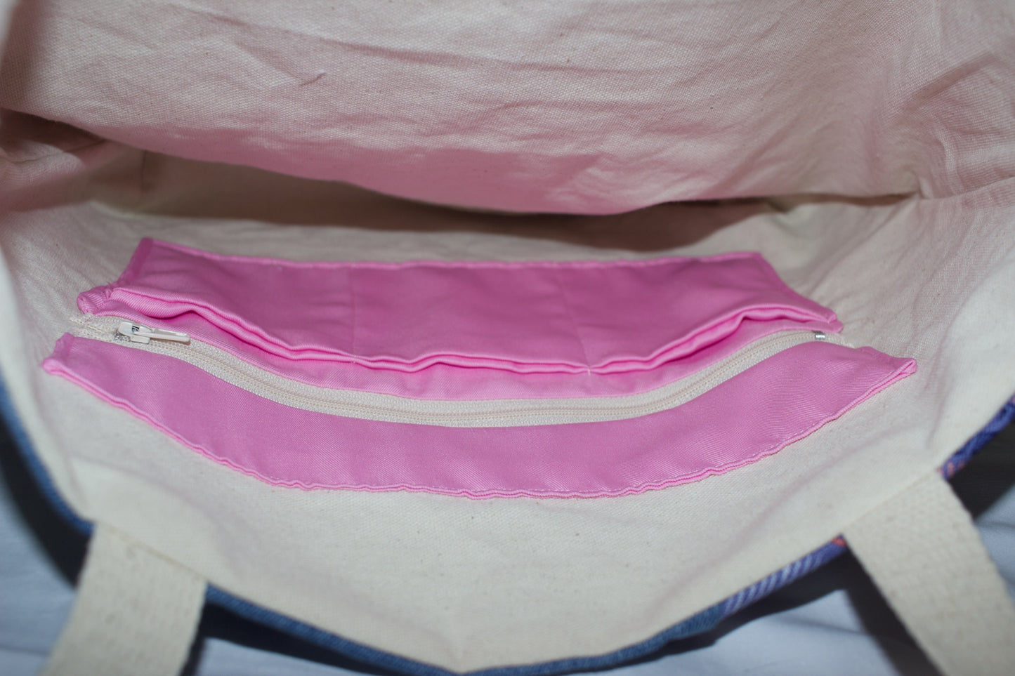 Classic Zip Tote (pink & purple)