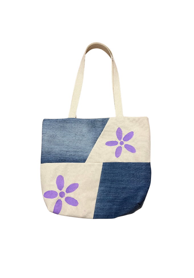 Painted Flower Tote Bag