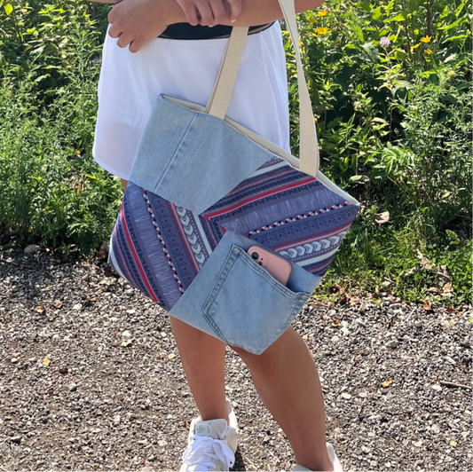 Classic Tote (pink & purple)