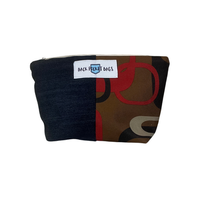 Makeup Bag (brown & red)