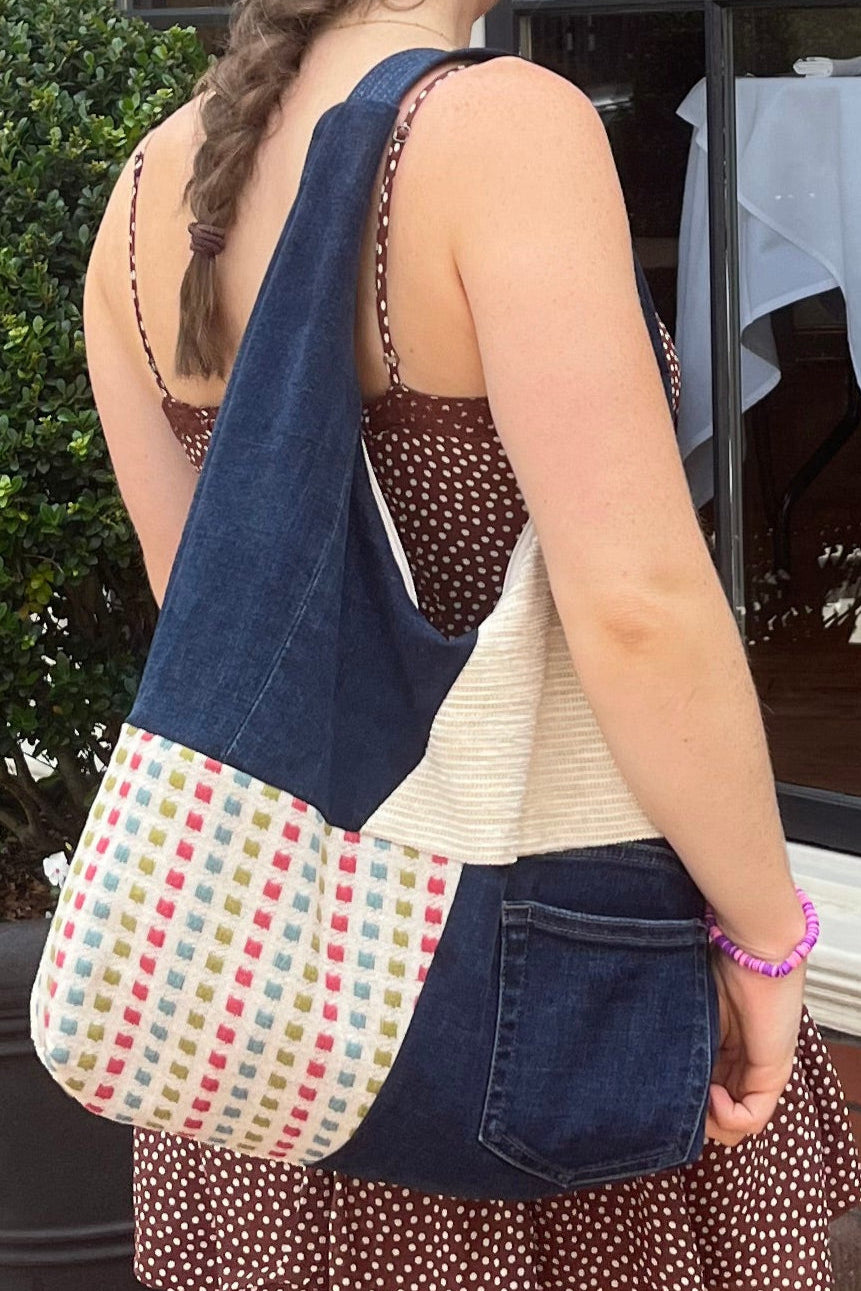 Upholstered Shoulder Tote Bag