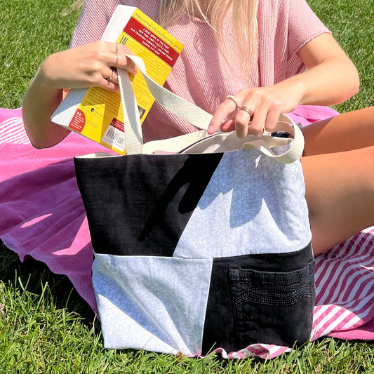 Black Denim Tote